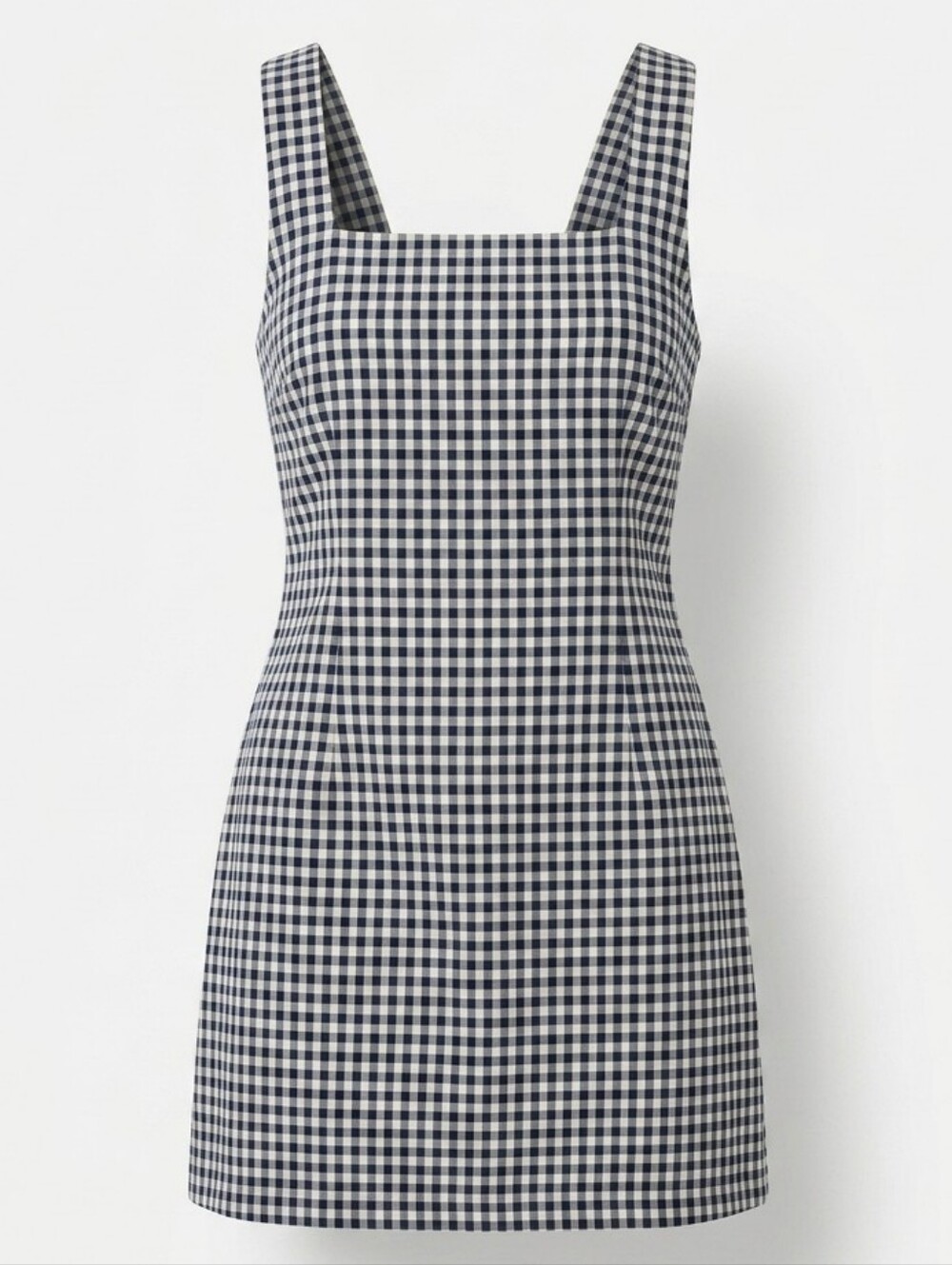 Favorite Daughter The Breakup Sleeveless Gingham Mini Dress Sz.8 White Navy
